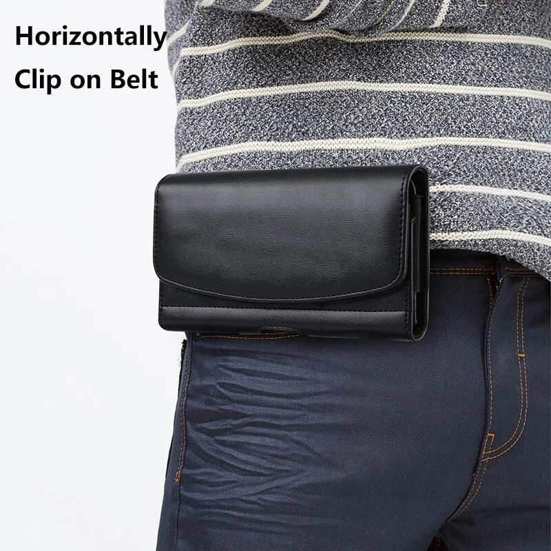 Phone Holster Belt Clip Case Holder Geniune Leather Pouch Waist Bag for iPhone - Image 3 of 4