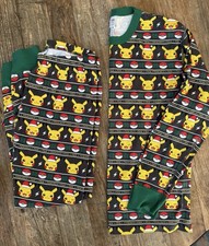 Hanna Andersson Pok mon Pikachu Adult Organic Cotton Christmas Pajamas Medium L