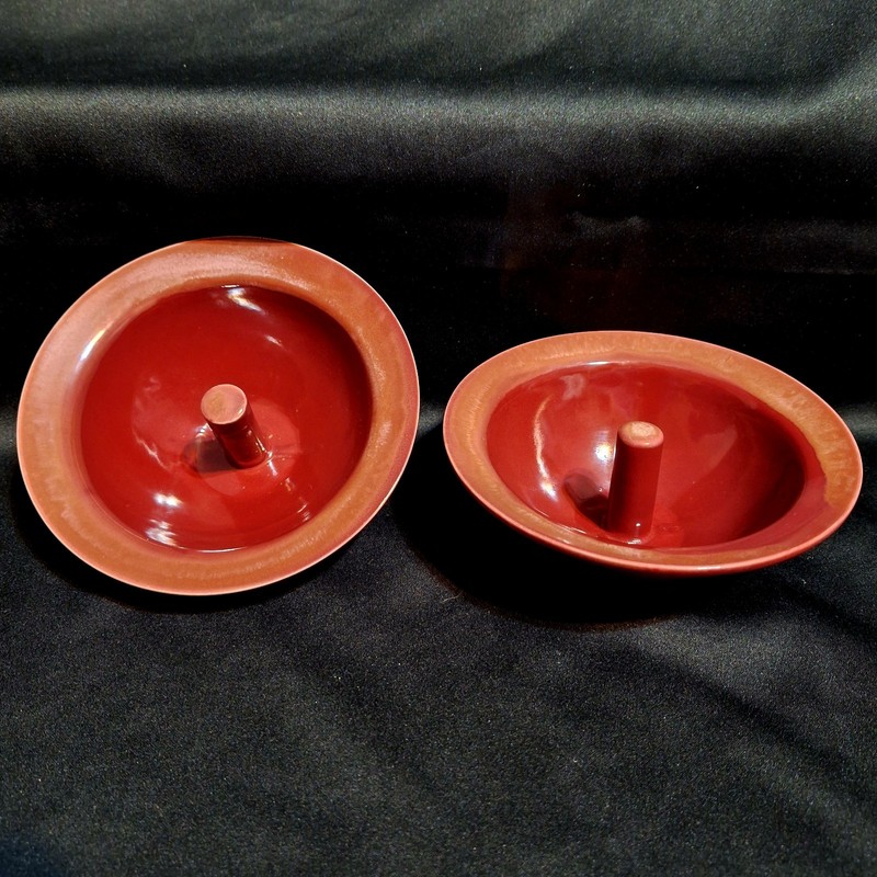 Vintage Handmade Apple Or Onion Baking Dishes~Tumbleweed Pottery~Glazed Pottery