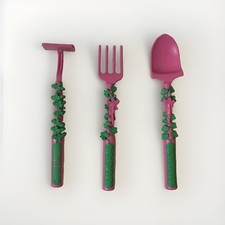 Constructive Eating Garden Fairy Utensils Set of 3 Toddler Silverware