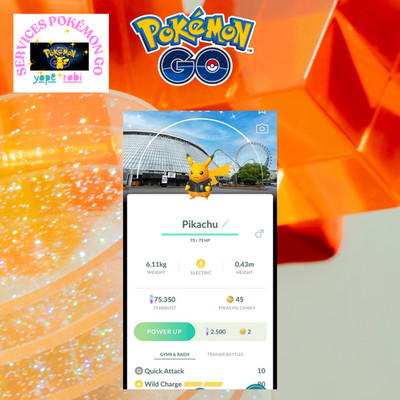 Pokémon go Shiny Pikachu Yomiuri Giants Back ground-Tr de or P T C