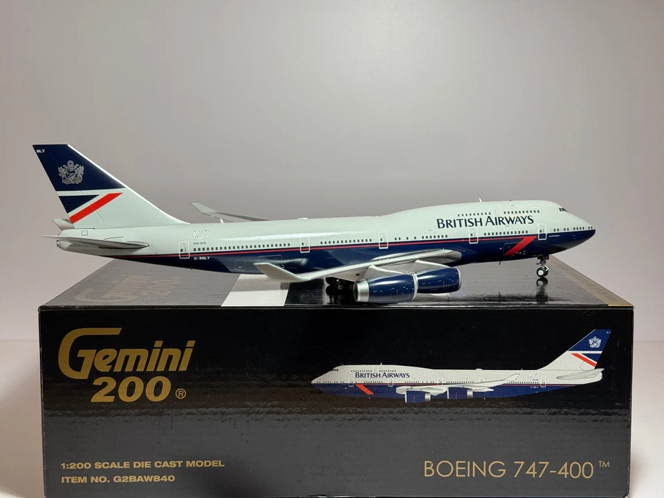 Gemini Jets 1:200 British Airways Boeing 747-400 G-BNLY Landor G2BAW840 - Image 2 of 2
