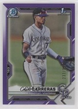 2021 Bowman Chrome Prospects Purple Refractor /250 Julio Carreras #BCP-161 13by