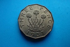 1937 Brass Threepence, see images.