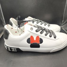 NWT Disney Minnie Mouse Ground Up Womens Size 10 White Polka Dot Lace Sneakers