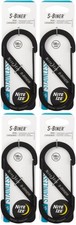 Nite Ize S-Biner Stainless Steel Dual Carabiner 5 - Black 4-Pack 