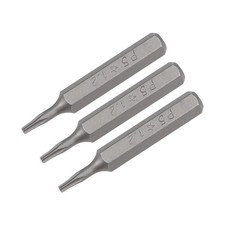 Screwdriver Bits 3pcs 5/32" Hex Shank Star-Shape P5/1.2mm 28mm L P2