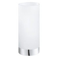 Weiß Chrom Moderne Tischlampe Nachtlampe 1X60W/E27 X10X21,5 [Cm]