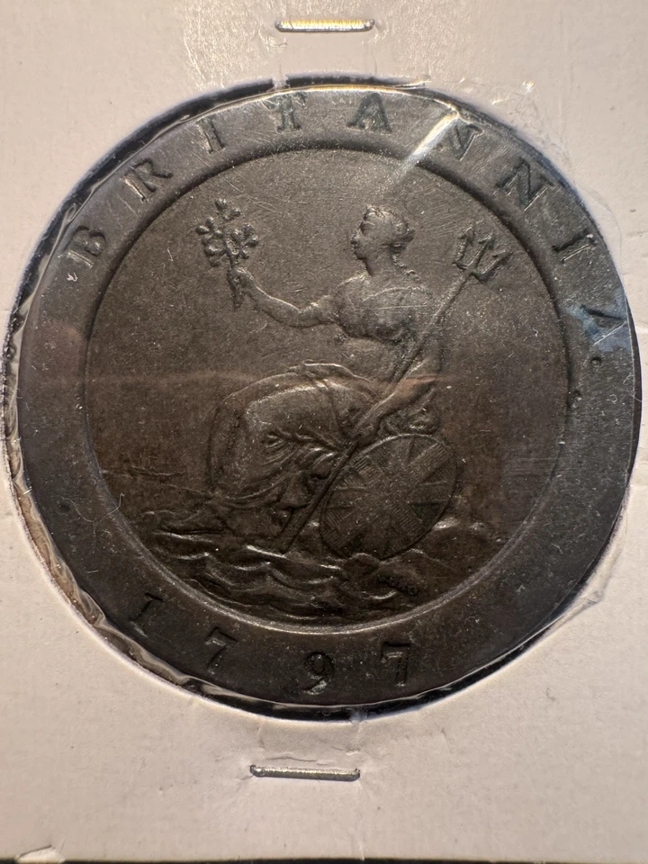 1797 GEORGE III COPPER CARTWHEEL PENNY  COIN - Image 2 of 2