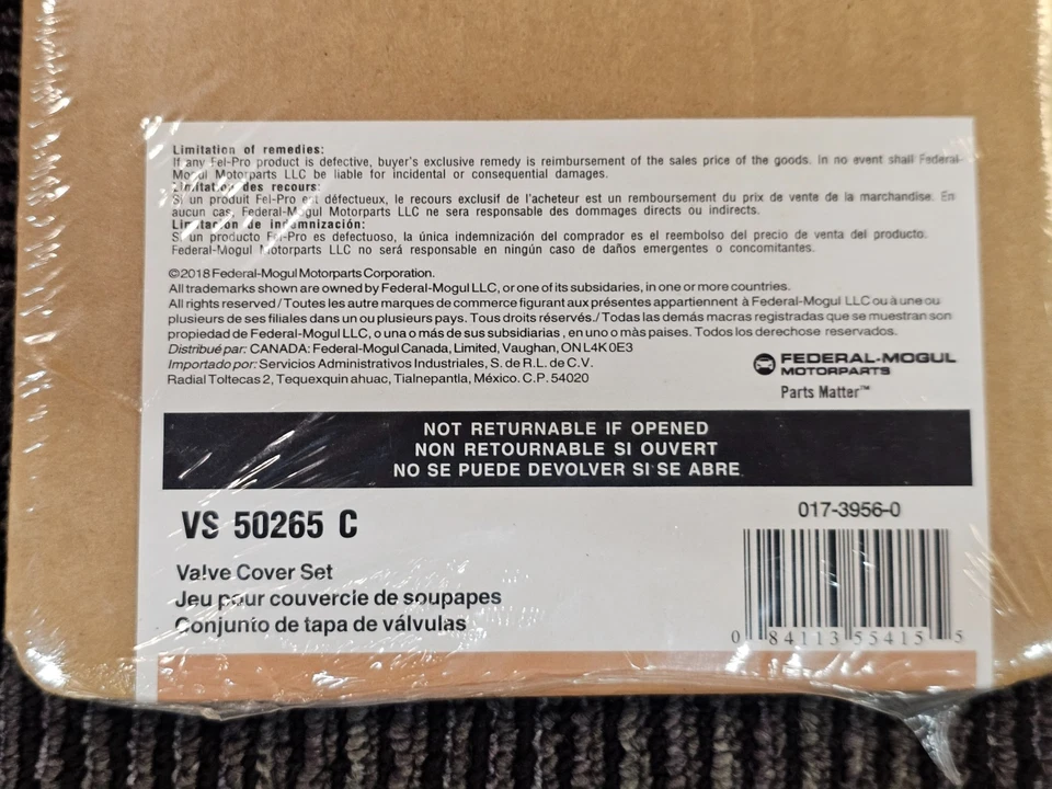 Junta da tampa da válvula do motor Fel-Pro VS 50265 C para 1959 Chevrolet 3B 3200 8 cilindros - Imagem 3 de 4