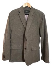 Banana Republic Tailored Fit Men  s Size 44R Brown Sport Blazer Elbow Patch