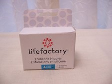 Lifefactory silicone nipples, new in box pack of two - 2-6 mos