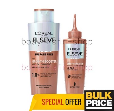 Loreal Elseve Growth Booster Scalp Serum + Anti-Fall Shampoo Strength 2-Pack