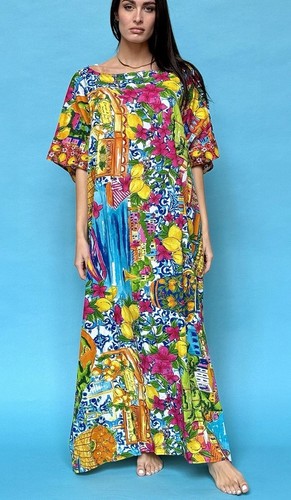 ANTICA SARTORIA 2024 CITY BY THE SEA LONG KAFTAN / MUMU / DRESS NWT L TO XXL
