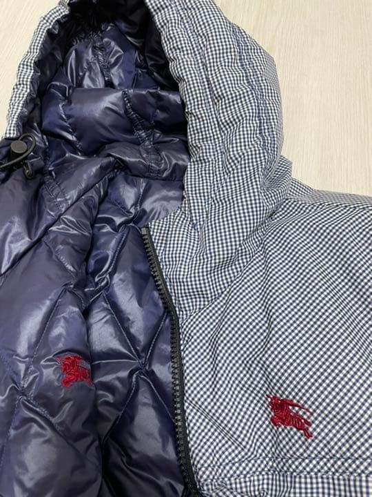 BURBERRY BLACK LABEL Down Jacket Purple Size L From Japan thumbnail 4