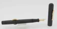 Conklin Crescent 5NL Black Chased Hard Rubber Fountain Pen - 14kt Nib - c. 1920