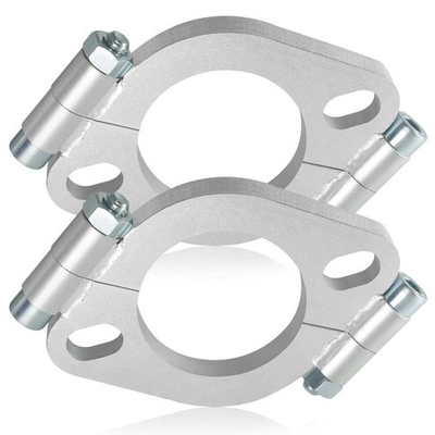 #ad 2pc Split Flange Repair Kit 2.5 Inch with 2 Bolts Carbon Steel Flat Oval Exhaust $22.99