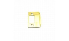 Square Full Lip Strike Plate from the D100 Collection Bright Brass