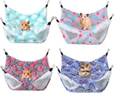 4 Pcs Meerschweinchen Ratte H&auml;ngematte f&uuml;r K&auml;fig, Kleintier H&auml;ngematte Fre
