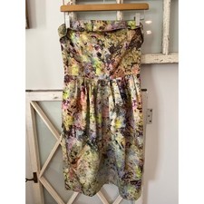 Anthropologie McGinn size 6 strapless dress Cooling Magma