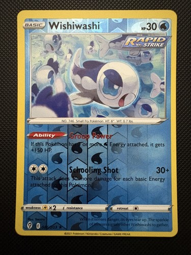 Wishiwashi Evolving Skies 46/203 Reverse Holo Rare Pokemon TCG LP