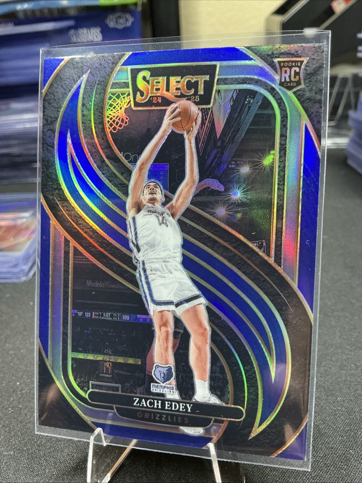 2024-25 Select- Zach Edey #192 Premier Level Blue Holo Prizm (RC)