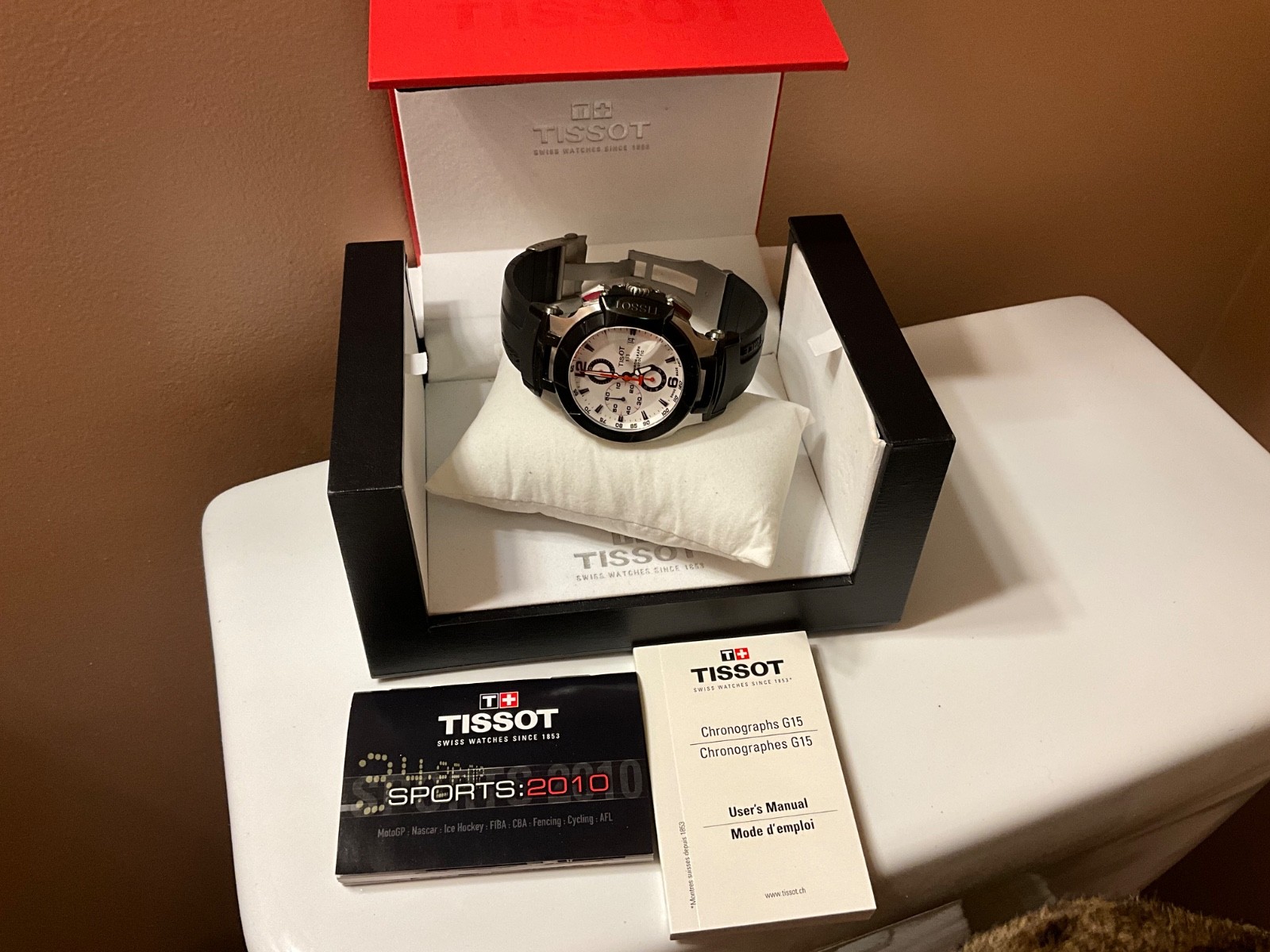 TISSOT SWISS MADE T-RACE AUTOMATIC CHRONOGRAPH T048427A SAPPHIRE CRYSTAL NR MINT