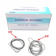 Dental Oral Surgical Suture Silk Braided Non Absorbable Nylon Natural 3/0 Or 4/0