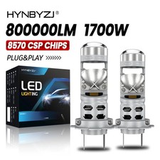 H7 H4 Led Lens 1:1 Wireless H11 Car Headlight Mini Lens Projector Fog Light 12V