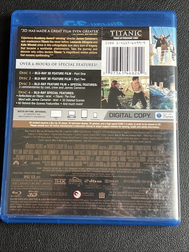 Titanic (Four-Disc Combo: Blu-ray 3D / Blu-ray) - VERY GOOD - Picture 5 of 5