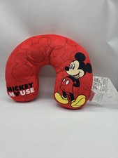 Disney Mickey Mouse Red Neck Travel Pillow Accessory 11  X 13  Minor Defect