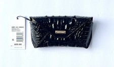 BRAHMIN Black Eyeglass Case Melbourne Croc Embossed Leather K8515100001 RARE NWT