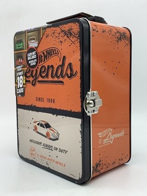 Hot Wheels Metall-Sammelkoffer Vintage Box Legends orange für 18 Autos NEU OVP