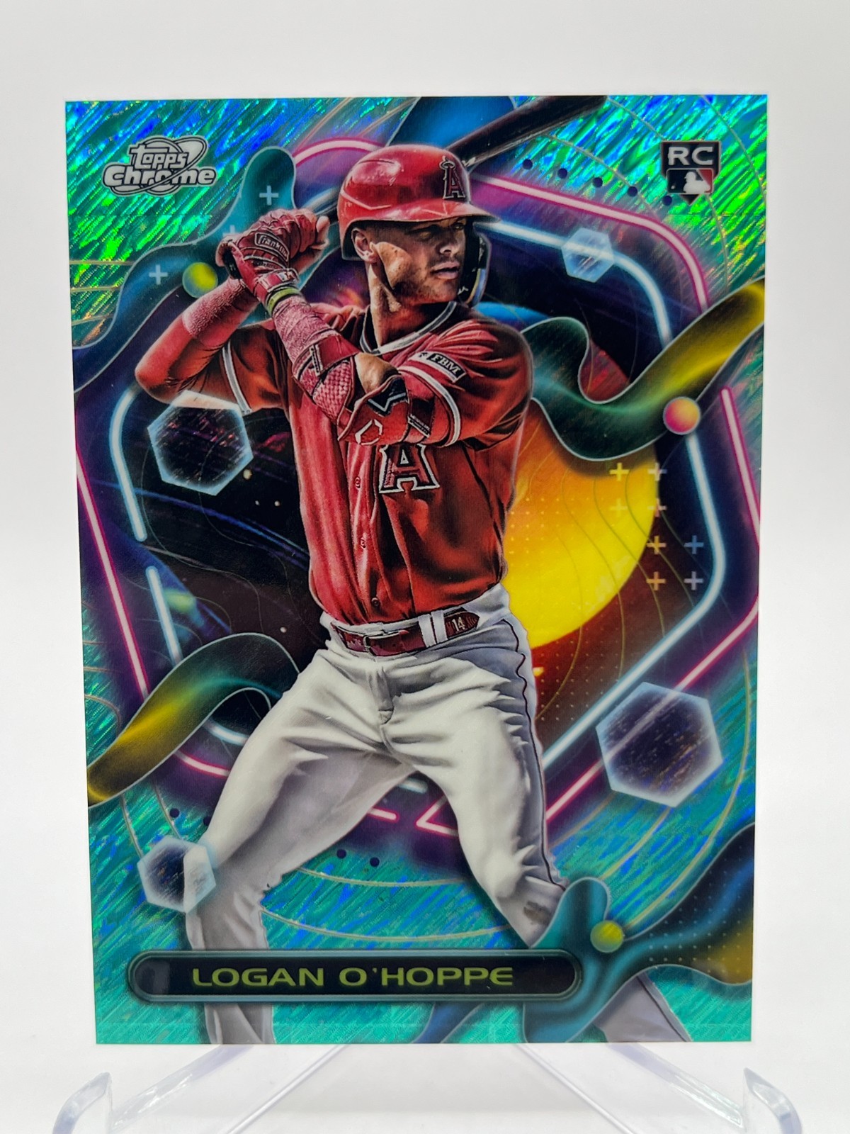 2023 TOPPS CHROME COSMIC LOGAN O'HOPPE RC 147/199 AQUA EQUINOX REFRACTOR NO. 197