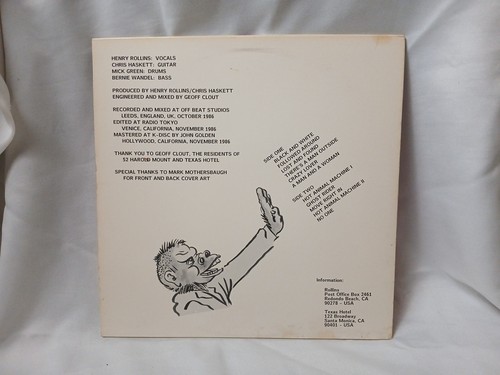 Henry Rollins - Hot Animal Machine LP 1987 Texas Hotel – TEXAS HOTEL 2 - Picture 4 of 22