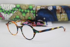 NEW L.A. EYEWORKS GUILL 984 BLUE ORANGE BROWN YELLOW AUTHENTIC EYEGLASSES 43-20