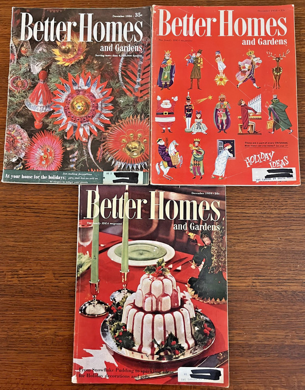 Better Homes & Gardens 1956-1959 Lot of 3 Christmas Holidays Charles King