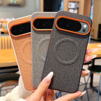 For Google Pixel 10 Pro XL, Wireless Charge Hybrid Cloth -Textured Cover Case