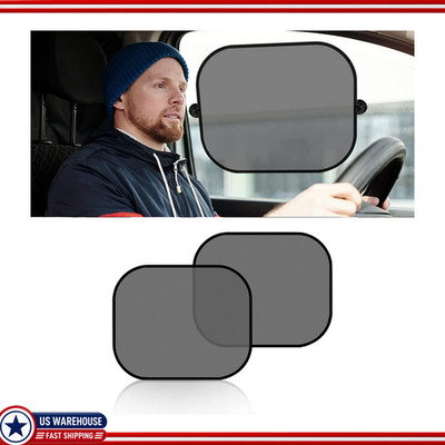 2PCS UV-Blocking Window Sunshades, Small, Anti-Glare Mesh, Removable, Car Glass