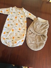 Baby Swaddles Lot Of 2 Size 0-9 Months