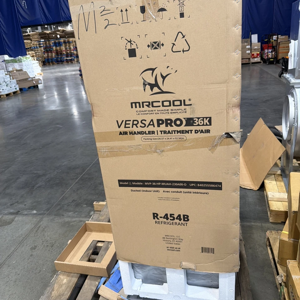 NUEVO MRCOOL VersaPro 36K MVP-36-HP-MUAH-230A00-O unidad interior con conductor de aire Foto 2 de 3