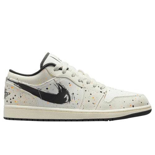 Jordan 1 Low Brushstroke Swoosh - Paint Splatter