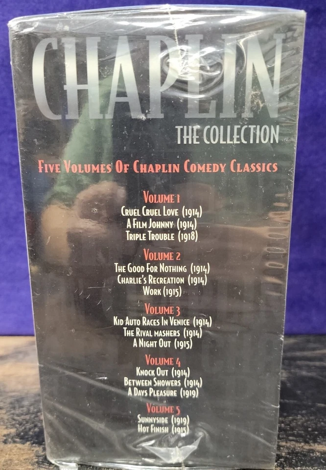 Charlie Chaplin The Collection 5 VHS Tape Box Set 1997 New Sealed Classic Vint. - Image 4 of 4