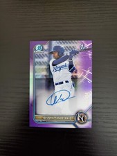 Wilmin Candelario - 2022 Bowman Chrome Autograph 1st PURPLE REFRACTOR AUTO /250
