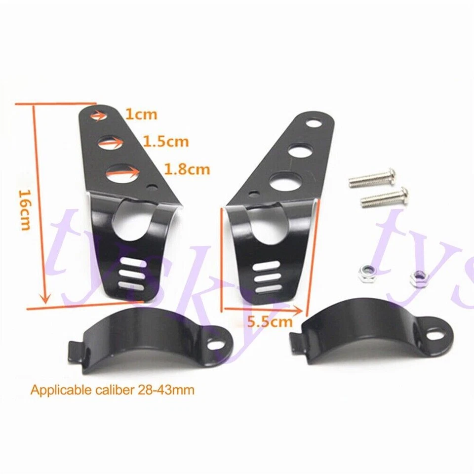 Универсальные аксессуары кронштейн для передней фары мотоцикла скутера 12 В - Изображение 3 из 4