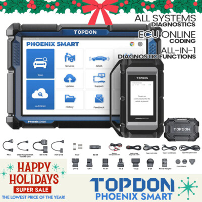 2025 TOPDON Phoenix Smart Vehicle ECU Online Coding Key Fob Programming ELITE