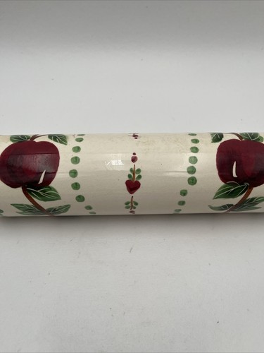 Rolling Pin Decorative Apple Design Wooden Handles 18.5 Total Length 10” Roller - Picture 4 of 10
