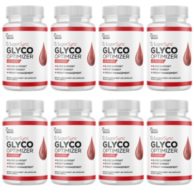 Sugar Sync Glyco Optimizer Blood Sugar Health Support Supplement - 8 Bottles