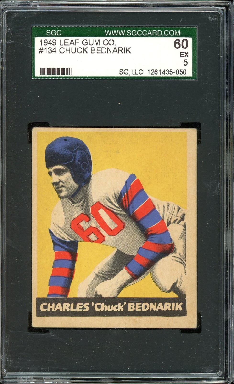 1949 Leaf Football #134 Chuck Bednarik SGC 5