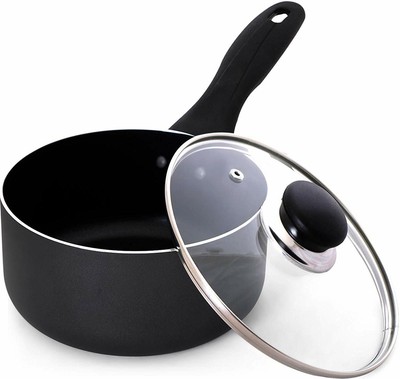 2 Quart Nonstick Saucepan with Glass Lid Utopia Kitchen 817706022737  eBay